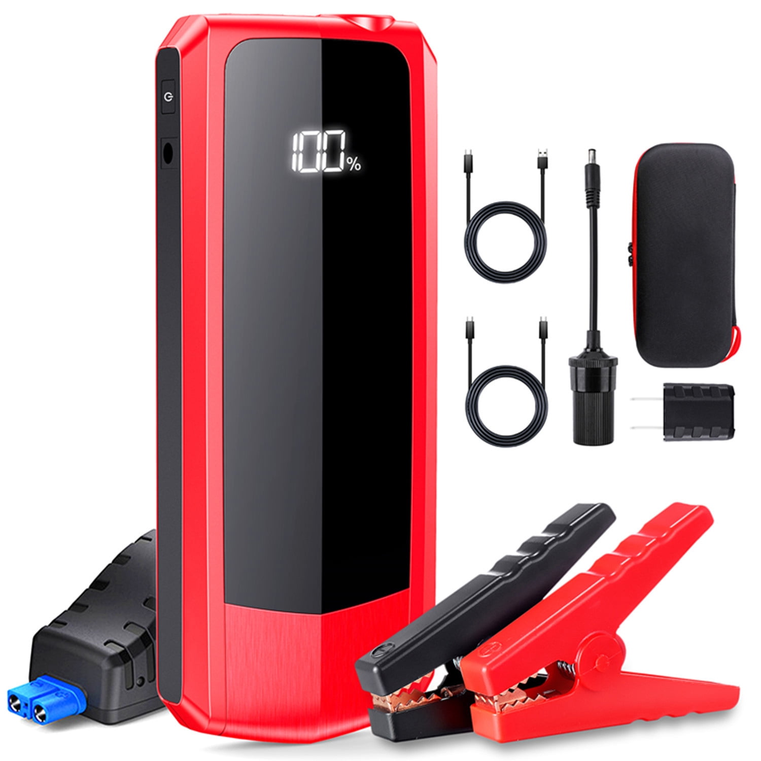 Audew 2000A Peak 20000mAh Auto Battery Jump Starter for Gas 8.5L Diesel Engines Walmart