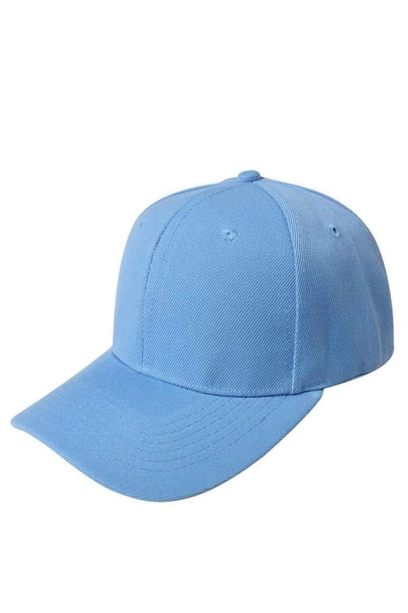 Baseball Cap Baseball Cap Blank Hat Solid Color Adjustable Hat Dad Hats Sky Blue One Size