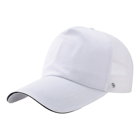 Audhol Baseball Cap Men'S and Women'S Summer Cotton Back Net Hat Fashion Casual Sunscreen Baseball Cap Gorras Para Hombres White One Size