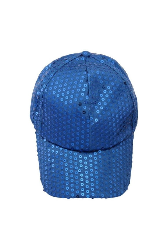 Baseball Cap New Fashion Unisex Pure Color Sequined Hats Baseball Caps Dad Hats Blue One Size