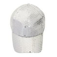 thumbnail image 1 of Audhol Baseball Cap New Fashion Unisex Pure Color Sequined Hats Baseball Caps Dad Hats Silver One Size, 1 of 3