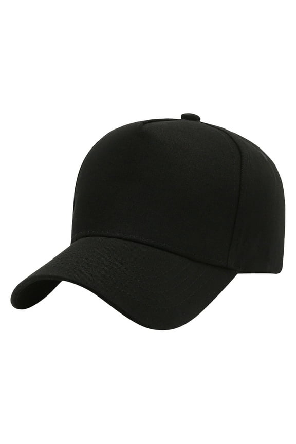 Baseball Cap Outdoor Sunshade Sunscreen Sun Hat Baseball Cap Men and Women Solid Color Cap Gorras Para Hombres Black One Size