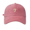 thumbnail image 1 of Audhol Baseball Cap Spring/Summer Big Head Soft Top 7 Digital Solid Duck Tongue Hat Baseball Hat Hat Pink One Size, 1 of 3