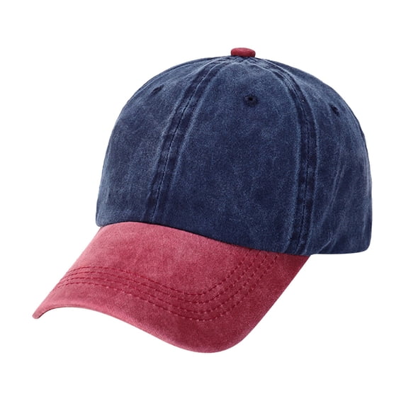 Audhol Baseball Cap Washed Cotton Baseball Cap Men'S Cap Spring and Summer Women'S Outdoor Breathable Color foreign Trade Hat Gorras Para Hombres Blue One Size