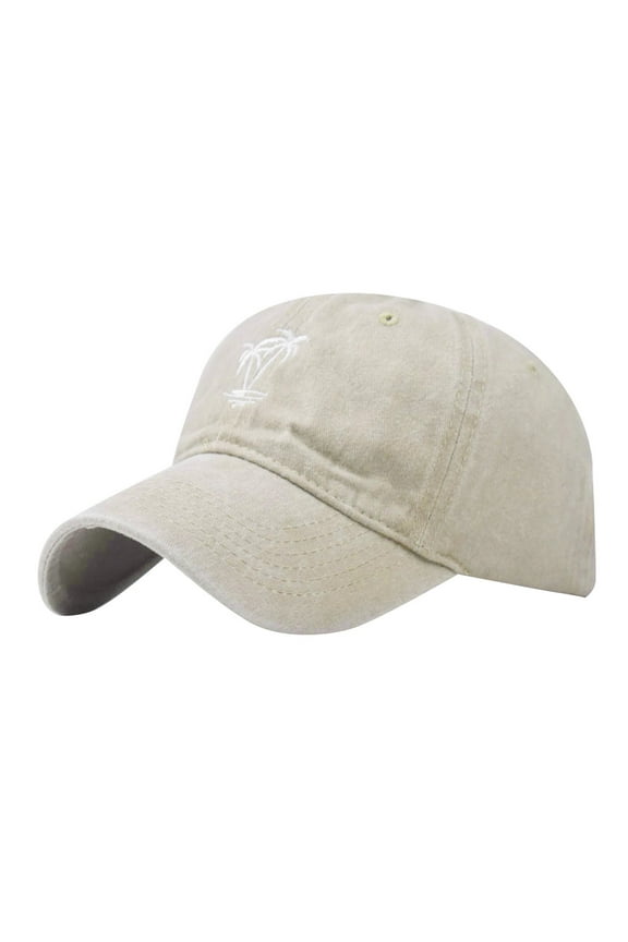 Baseball Cap Women Summer Fashion Beach Adjustable Washable Cotton Baseball Cap Sun Hat Outdoors Hat Dad Hats Beige One Size