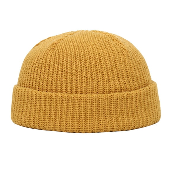 Audhol Beanie for Women Fashion Unisex Keep Warm Winter Casual Knitted Hat Wool Hemming Hat Ski Hat Cute Beanies for Women Brown One Size