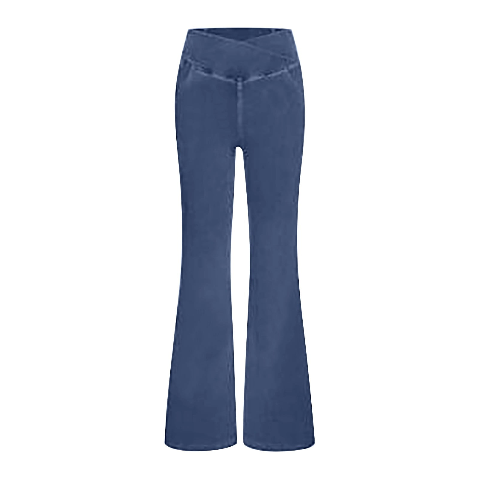 Women's Fashion Bell Bottom Jeans - High Waist Slimming Bootcut Denim With Stretch - View #6