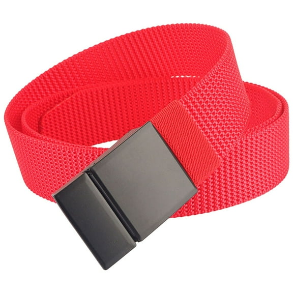 Audhol Belt Men Three Generations of Metal Plate Buckle Casual Men'S Belt Durable Nylon Belt Belts for Women Red A