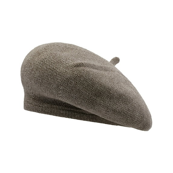 Audhol Beret Hats for Women Lady Beret Autumn Winter Lightweight Breathable Fashion Solid Color Bonnet French Beret Hats for Women Khaki M