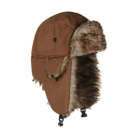 Audhol Bomber Hats Hat Women'S Winter Cycling Warm Winter Windproof Ear Protector Caps Cold Proof Windscreen Hat Cotton Lei Feng Hat Men Soft Stylish Winter Hat Coffee One Size