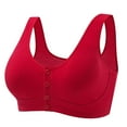 thumbnail image 1 of Audhol Bras for Women Bras for Women Adjustable Strap Full Coverage Up Bras Comfortable No Underwire Wireless Bras Womens Wireless Bras Red 36, 1 of 9
