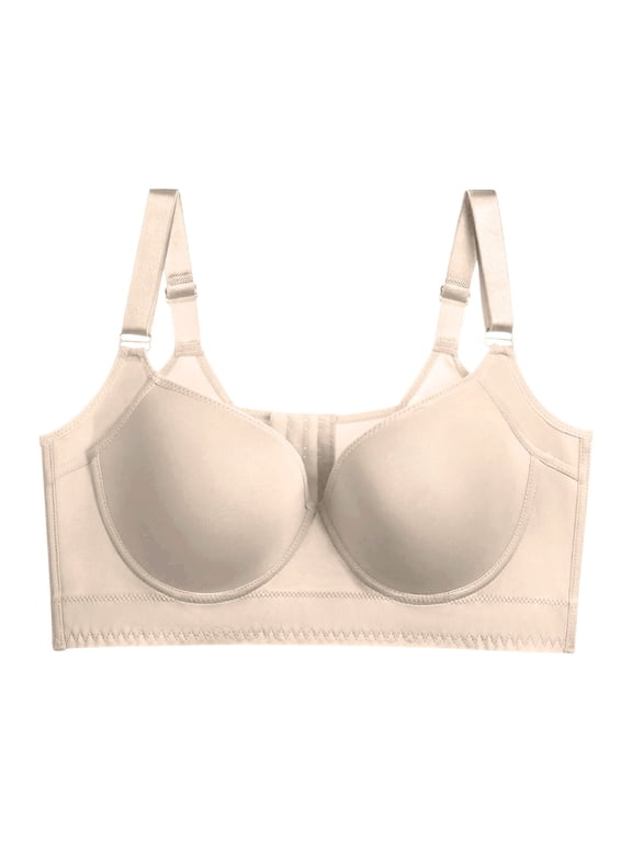 Bras for Women Shapedly Bra Shapedly Back Smoothing Bra Hide Back Full Back Coverage Deep Cup Bra Wireless Back Support Full Coverage Bra B 36
