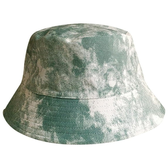 Audhol Bucket Hat Neutral Printed Double Sided Wearable Bucket Hat Tie Dye Printed Fisherman'S Hat Sun Visor Sun Hats for Women Green M
