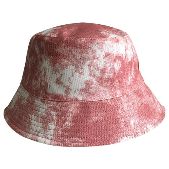Audhol Bucket Hat Neutral Printed Double Sided Wearable Bucket Hat Tie Dye Printed Fisherman'S Hat Sun Visor Sun Hats for Women Pink M