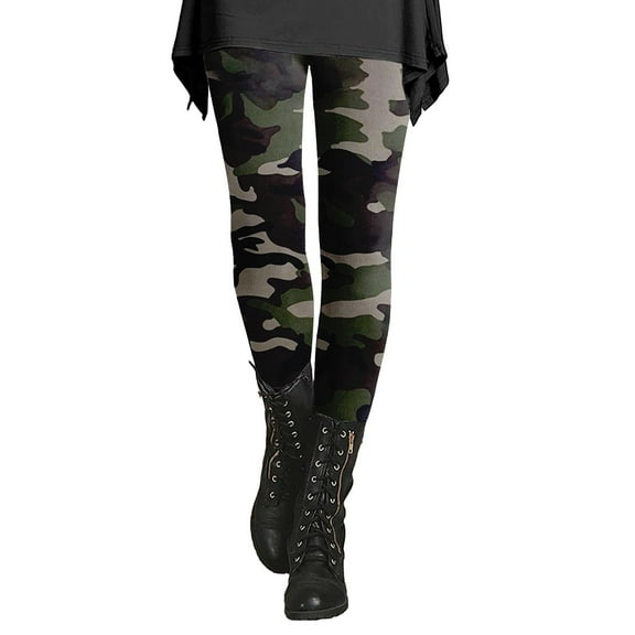 Audhol Camo Leggings for Women, Women's Fashion Printed Casual Pants Leggings Yoga Pants Women Legging Camouflage 5XL