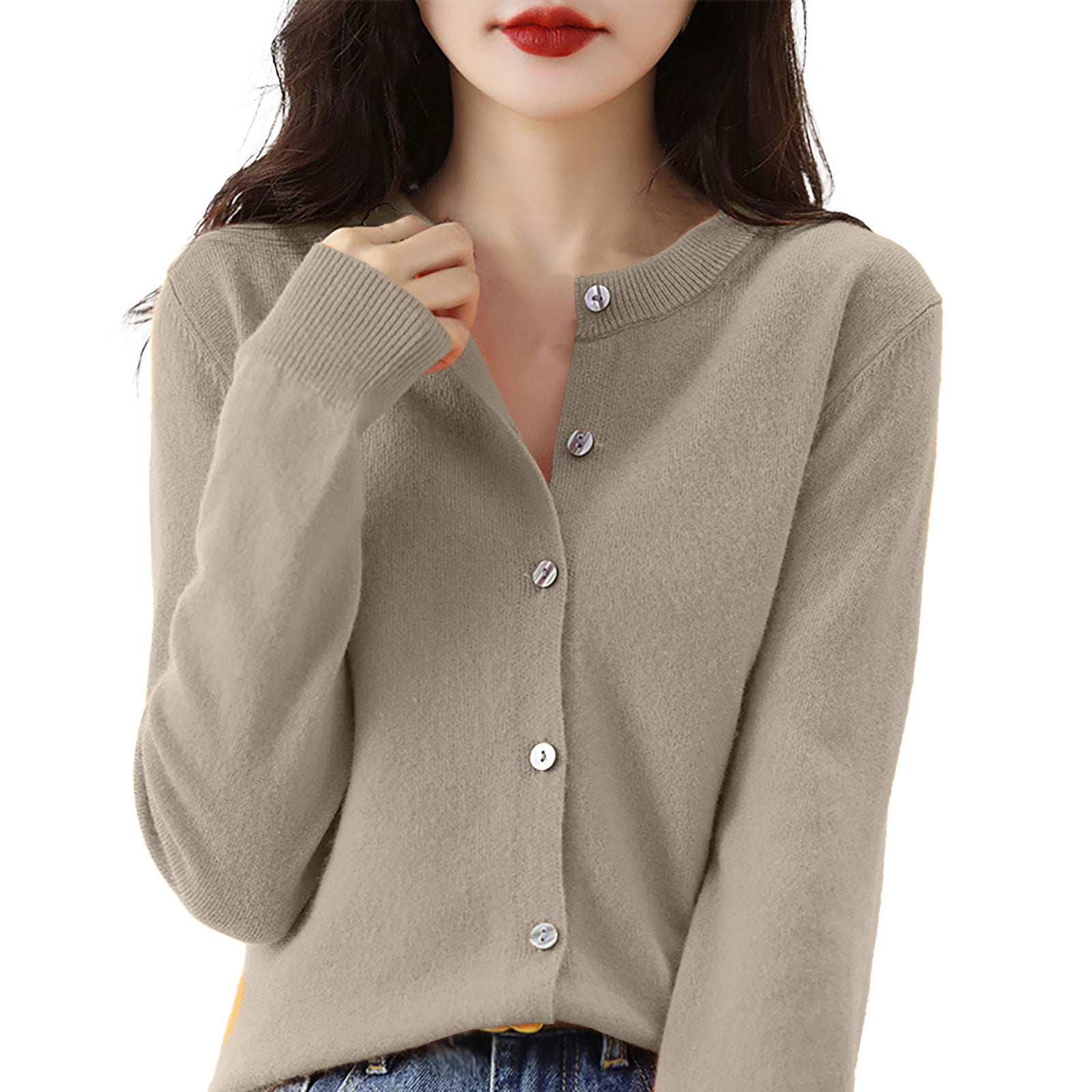 Color Cardigan Audhol Cardigans for Women Trendy Womens Long Sleeve Solid Color ...