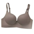 thumbnail image 1 of Audhol Comfortable Bras for Women High Support Bras for Women Adjustable Strap Full Coverage Up Bras Comfortable No Underwire Wireless Bras Everyday Bras for Women Coffee 34, 1 of 9