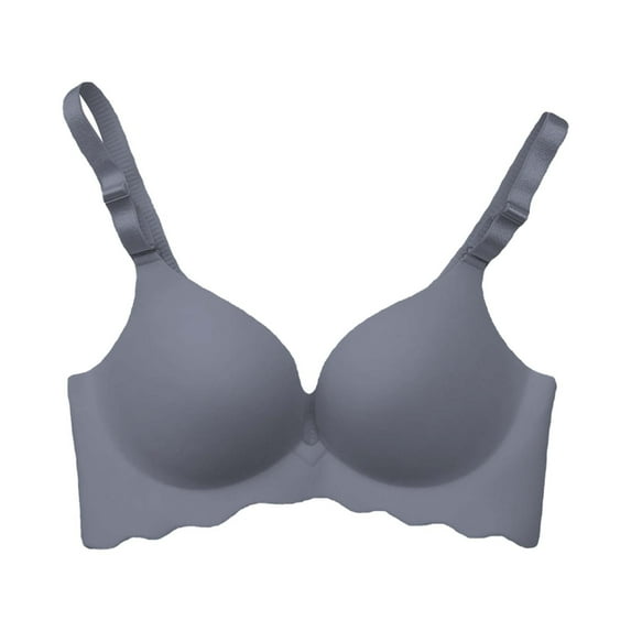 Audhol Comfortable Bras for Women High Support Bras for Women Adjustable Strap Full Coverage Up Bras Comfortable No Underwire Wireless Bras Everyday Bras for Women Grey 36