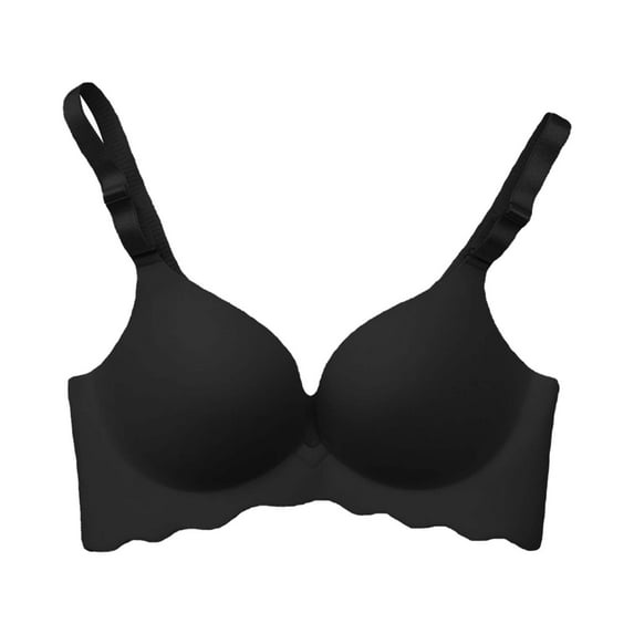 Audhol Comfortable Bras for Women High Support Bras for Women Adjustable Strap Full Coverage Up Bras Comfortable No Underwire Wireless Bras Everyday Bras for Women Black 34