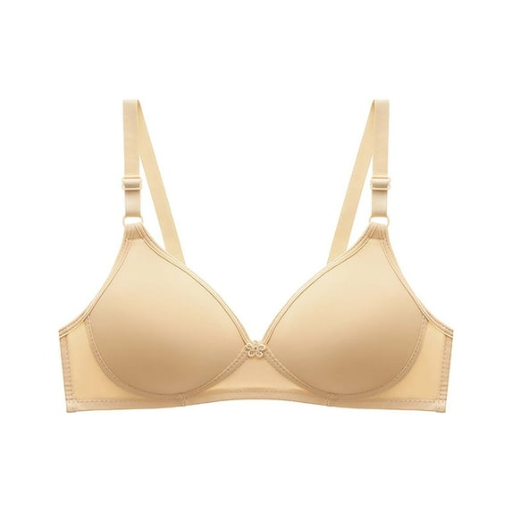 Audhol Comfortable Bras for Women High Support Bras for Women Adjustable Strap Full Coverage Up Bras Comfortable No Underwire Wireless Bras Everyday Bras for Women Yellow 34
