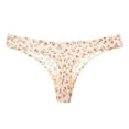thumbnail image 1 of Audhol Cotton Thongs for Women! Womens Underwear Cotton Bikini Panties Lace Soft Hipster Panty Ladies Stretch Full Briefs Underwear Women Pack Beige M, 1 of 6