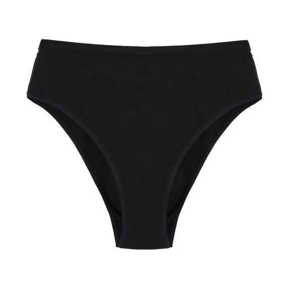 Audhol Cotton Underwear for Women! Large Size Panties Female Cotton Half Hip High Waist Solid Color High Open Ladies Triangle Plus Size Underwear for Women Black M