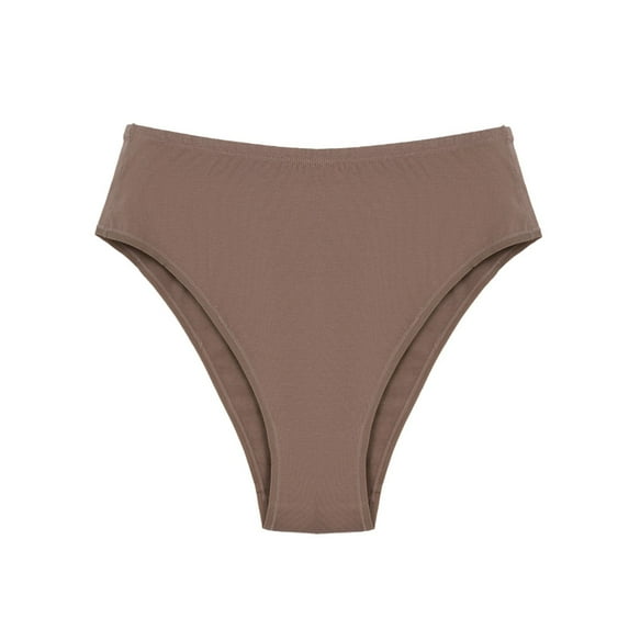 Audhol Cotton Underwear for Women! Large Size Panties Female Cotton Half Hip High Waist Solid Color High Open Ladies Triangle Plus Size Underwear for Women Khaki XS