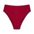thumbnail image 1 of Audhol Cotton Underwear for Women! Large Size Panties Female Cotton Half Hip High Waist Solid Color High Open Ladies Triangle Plus Size Underwear for Women Red L, 1 of 4