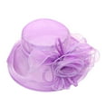 thumbnail image 1 of Audhol Derby Hats Women's Church Kentucky Daily Cap Fascinator Bridal Tea Party Wedding Hat Vintage Hat Purple One Size, 1 of 2