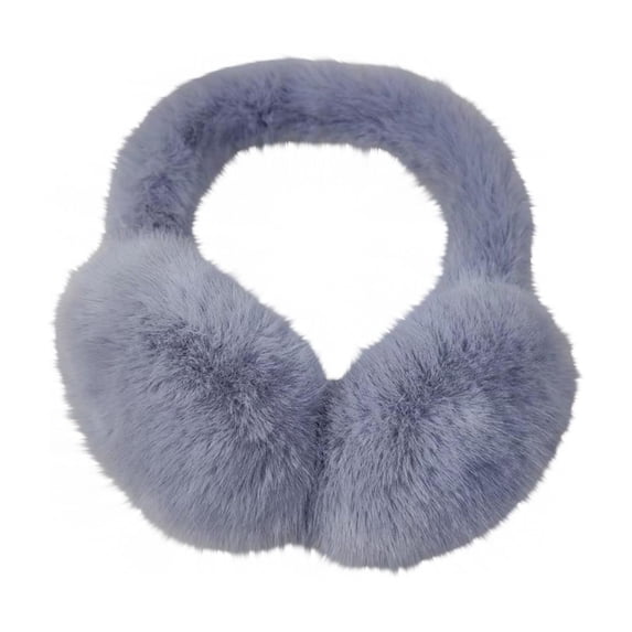 Audhol Ear Warmers for Women, Unisex Warm Fuzzy Winter Outdoor Earmuffs Soft Faux Fur Ear Warmers Covers Foldable Ear Warmer Ear Muffs for Winter Women Grey One Size