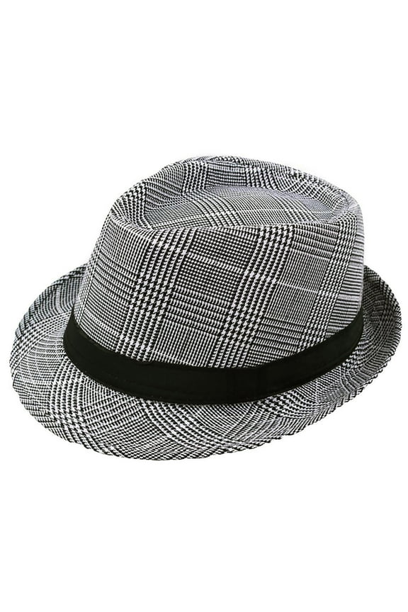 Fedora Hats for Men! Unisex Trilby Gangster Cap Beach Sun Straw Hat Band Sunhat Mens Hats White One Size