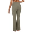 thumbnail image 1 of Audhol Flare Leggings for Women Women's Yoga Sweatpants Seamless High Waisted Athletic Flare Leggings Pants Ladies Stretchy Solid Color Bell Bottoms Yoga Pants Women Army Green XL, 1 of 9