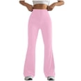 thumbnail image 1 of Audhol Flare Yoga Pants for Women 2025 Womens High Waist Leggings Regular Solid Flared Pants Active Workout Yoga Pants Trousers Womens Yoga Pants Pink 2XL, 1 of 5