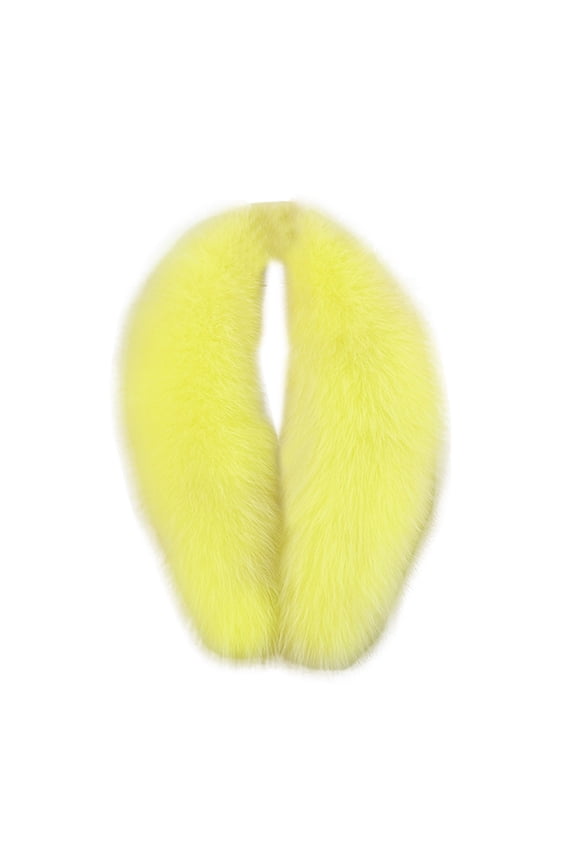 Fur Shawl Women's Faux Plush Collar Scarf Wrap Cold Winter Warmer Women's Neck Warmer Scarf Wrap Blanket Scarf Yellow One Size