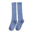 thumbnail image 1 of Audhol Fuzzy Socks for Women Winter Women Coral Fleece Socks Middle Tube Sleeping Home Solid Calf Socks Cozy Socks for Women Blue One Size, 1 of 3