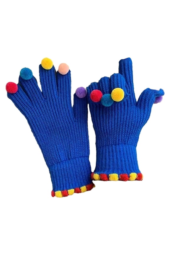 Gloves Mittens Winter Warm Winter Screen Gloves Snow Flower Printing Keep Warm for Women and Men Warm Touchscreen Gloves for Cold Weather Blue One Size