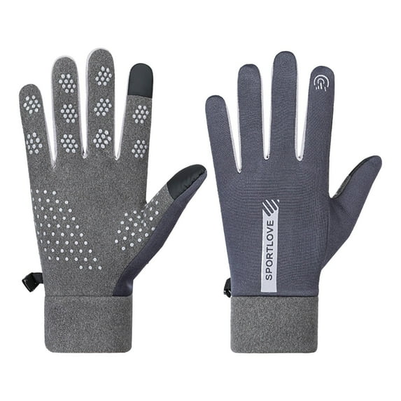 Audhol Gloves Velvet Warm Gloves Women'S Autumn And Winter Outdoor Driving Cold Proof Non Slip Men'S And Women'S Same Riding Gloves. Touchscreen Non-Slip Gloves B One Size