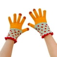 thumbnail image 1 of Audhol Gloves Winter Jacquard Mesh Gloves Women'S Knitted Plus Velvet Thickened Autumn And Winter Warm Pattern Gloves (Adult Gloves) Touchscreen Non-Slip Gloves Yellow One Size, 1 of 5