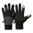 thumbnail image 1 of Audhol Gloves Winter New Ladies Fingerless Knitted Warm Half Finger Wool Gloves Touchscreen Non-Slip Gloves Black One Size, 1 of 2