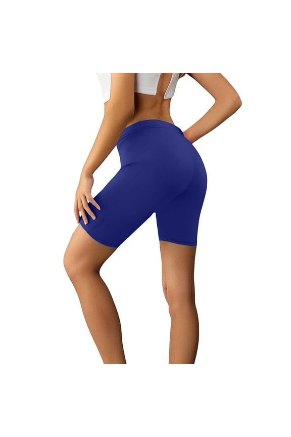 Gym Outfits for Women Set! Biker Shorts Women High Waist Gym Biker Shorts Workout Running Athletic Cycling Leggings with Pockets Workout Shorts Women Blue XS