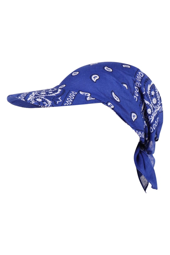 Hats for Women Creative Weat Wicking Beanie Cap Chemo Cap for Women Adjustable Assorted Paisley Print Biker Hat Hood Headband Headscarf Head Wraps Costume Hat Blue One Size