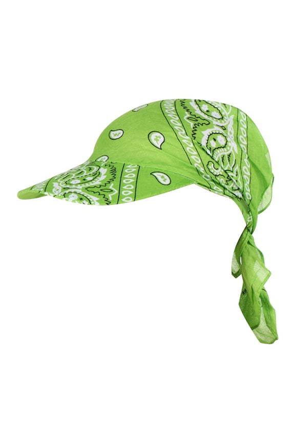 Hats for Women Creative Weat Wicking Beanie Cap Chemo Cap for Women Adjustable Assorted Paisley Print Biker Hat Hood Headband Headscarf Head Wraps Costume Hat Green One Size