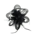 thumbnail image 1 of Audhol Hats for Women Girl Lady Hat Headwear Church Feather Clip Fascinators Hat Wedding Party Cap for Women Halloween Decorations Black One Size, 1 of 4