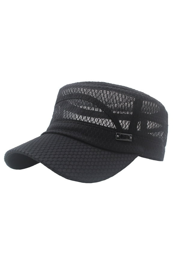Hats for Women Summer Mesh Top Caps for Men Adjustable Breathable Caps Mens Hat Cool Hats Casual Trucker Hat Hat Black One Size