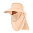 thumbnail image 1 of Audhol Hats for Women Sun Hat Sun Wide Brim Bucket Hat Foldable Outdoor Baseball Cap With Shawl Hat Khaki One Size, 1 of 4