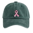 thumbnail image 1 of Audhol Hats for Women Washed Cotton Printed Hat To Make Old Retro Baseball Cap Soft Top Love Hat Hat Green A, 1 of 3
