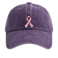 thumbnail image 1 of Audhol Hats for Women Washed Cotton Printed Hat To Make Old Retro Baseball Cap Soft Top Love Hat Hat Purple A, 1 of 3
