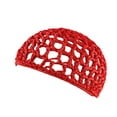 thumbnail image 1 of Audhol Hats for Women Women's Handmade Hairnet Wig Cap Top Net Cap Solid Color Hair Care Cap Sleeping Cap Hat Red One Size, 1 of 2