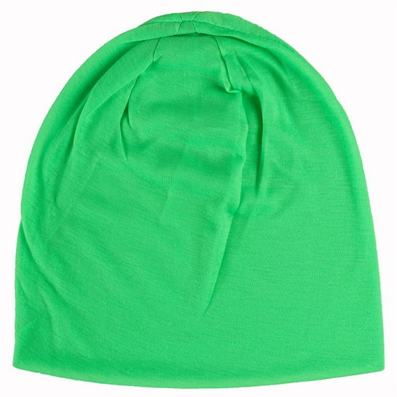 Audhol Hijab Cap Men Soild india Stretch Drawstring Hat Wool Knitting Hair Loss Head Scarf Wrap Hats for Men Green One Size