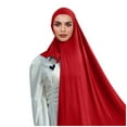 thumbnail image 1 of Audhol Hijab Cap Muslim Head Scarf Solid Color Long Scarf Wrap Scarves Cotton Scarf for Women Fashion Women's Scarves & Wraps I One Size, 1 of 4